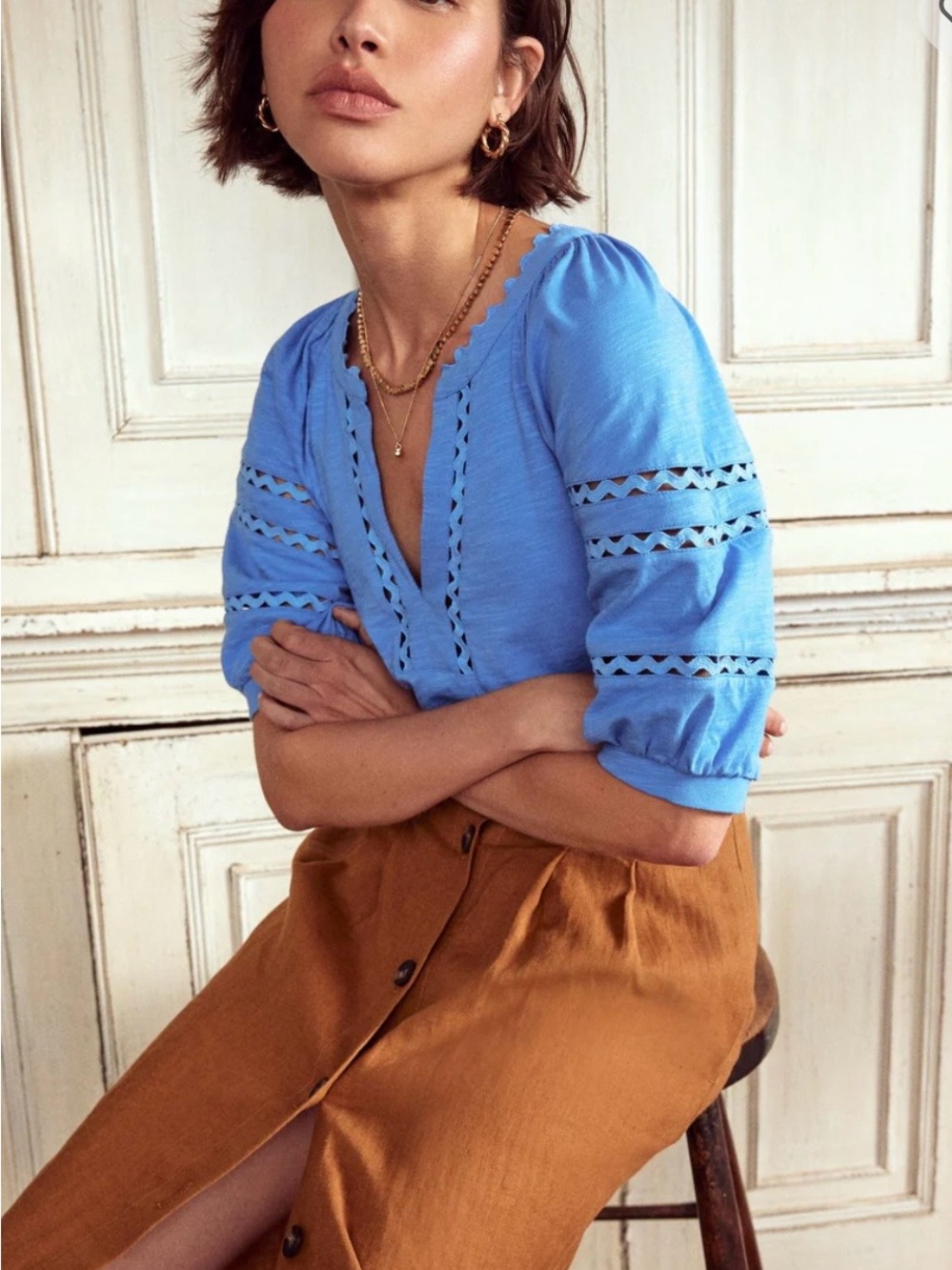 Boden Maisy Rikrak Trim Top - Picture 5 of 9